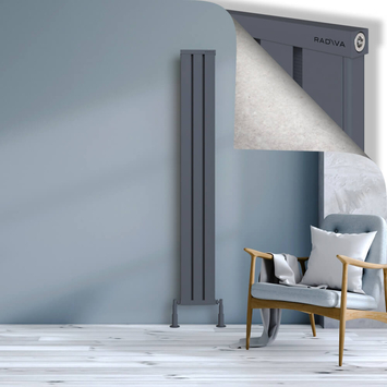 Radiva - Obi Dekoratif Alüminyum Radyatör 1800x244 Antrasit
