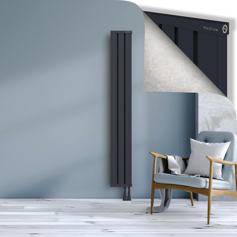 OBI Dekoratif Alüminyum Radyatör 1800x244 Koyu Antrasit
