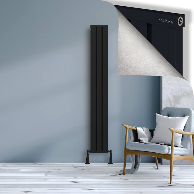 OBI Dekoratif Alüminyum Radyatör 1800x244 Siyah