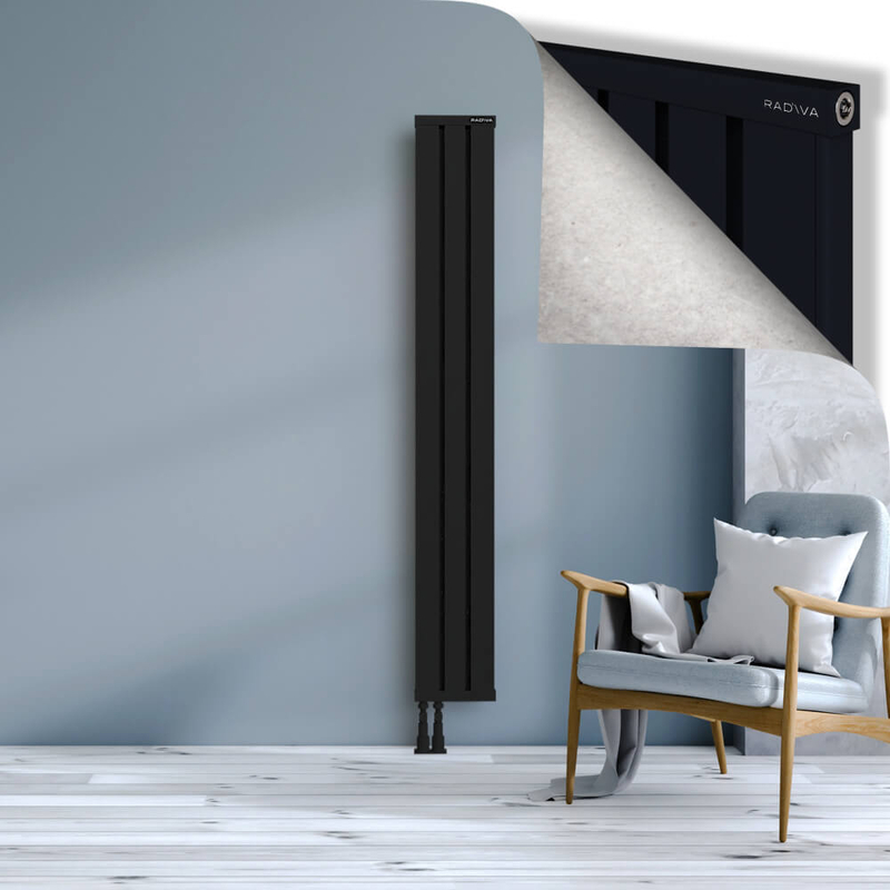 OBI Dekoratif Alüminyum Radyatör 1800x244 Siyah