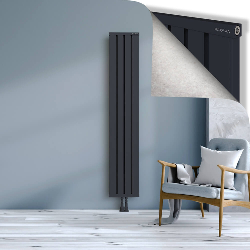 OBI Dekoratif Alüminyum Radyatör 1800x324 Koyu Antrasit
