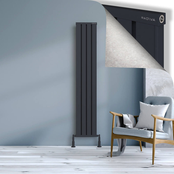 Radiva - Obi Dekoratif Alüminyum Radyatör 1800x324 Koyu Antrasit