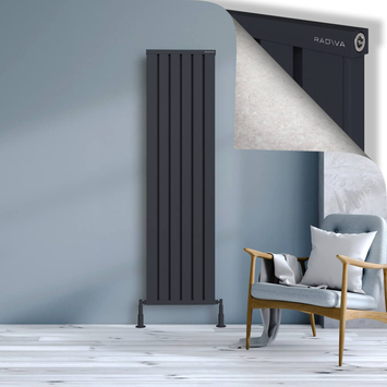 Radiva - Obi Dekoratif Alüminyum Radyatör 1800x484 Koyu Antrasit