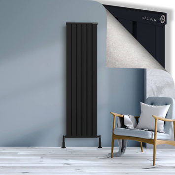 Radiva - Obi Dekoratif Alüminyum Radyatör 1800x484 Siyah