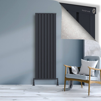 Radiva - Obi Dekoratif Alüminyum Radyatör 1800x564 Koyu Antrasit