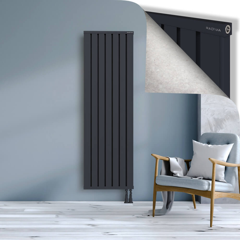 OBI Dekoratif Alüminyum Radyatör 1800x564 Koyu Antrasit