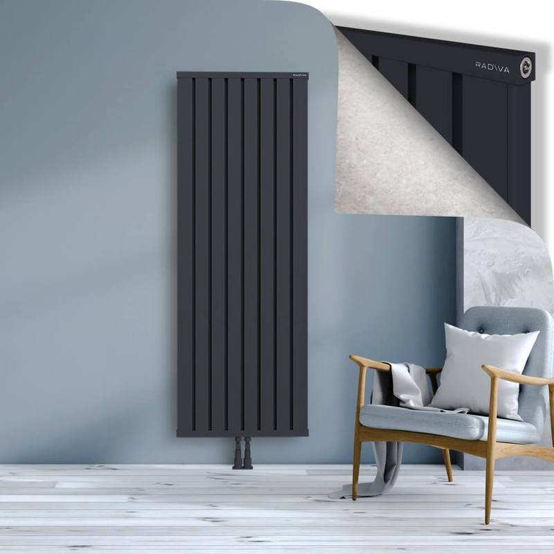 OBI Dekoratif Alüminyum Radyatör 1800x644 Koyu Antrasit