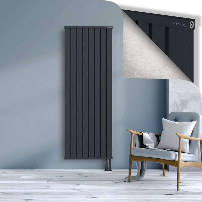 OBI Dekoratif Alüminyum Radyatör 1800x644 Koyu Antrasit