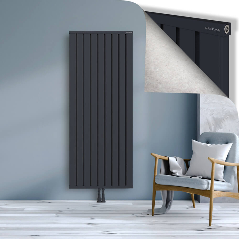 OBI Dekoratif Alüminyum Radyatör 1800x724 Koyu Antrasit