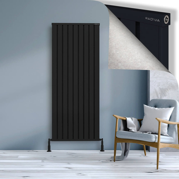 Radiva - Obi Dekoratif Alüminyum Radyatör 1800x724 Siyah