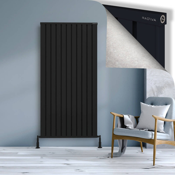 Radiva - Obi Dekoratif Alüminyum Radyatör 1800x884 Siyah