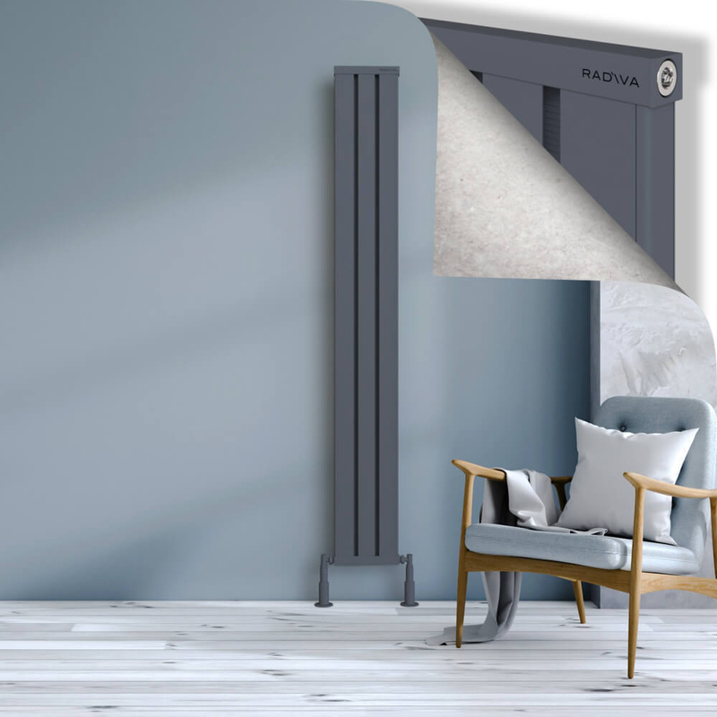 OBI Dekoratif Alüminyum Radyatör 1900x244 Antrasit