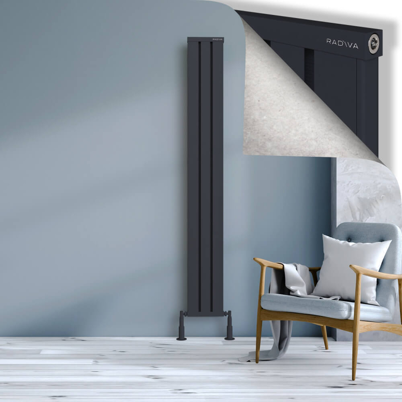 OBI Dekoratif Alüminyum Radyatör 1900x244 Koyu Antrasit