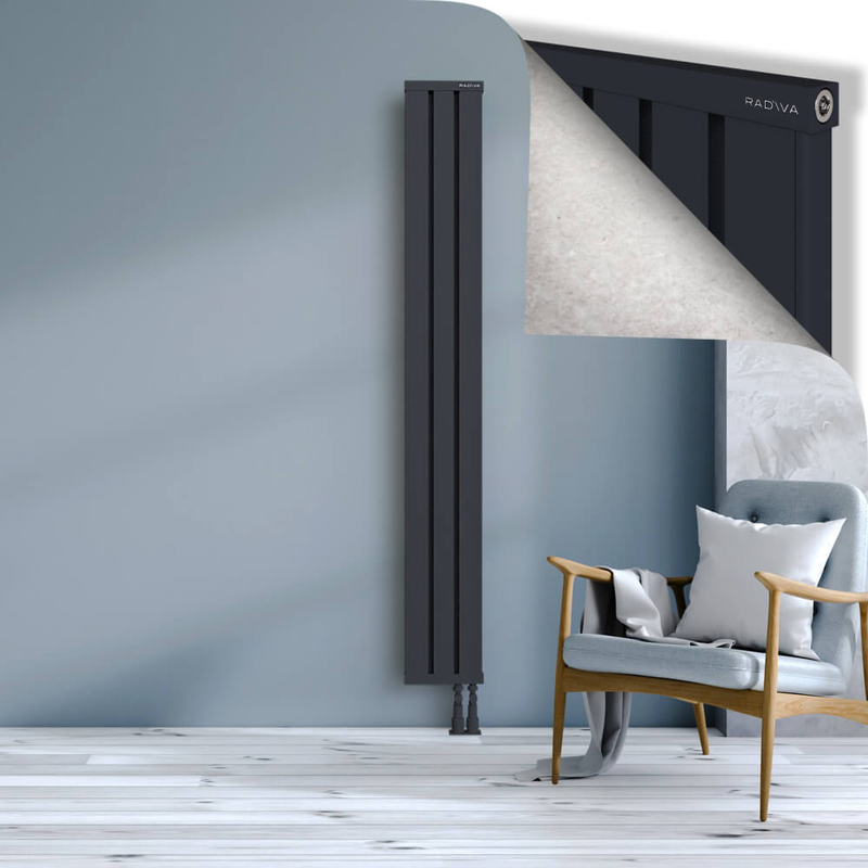 OBI Dekoratif Alüminyum Radyatör 1900x244 Koyu Antrasit