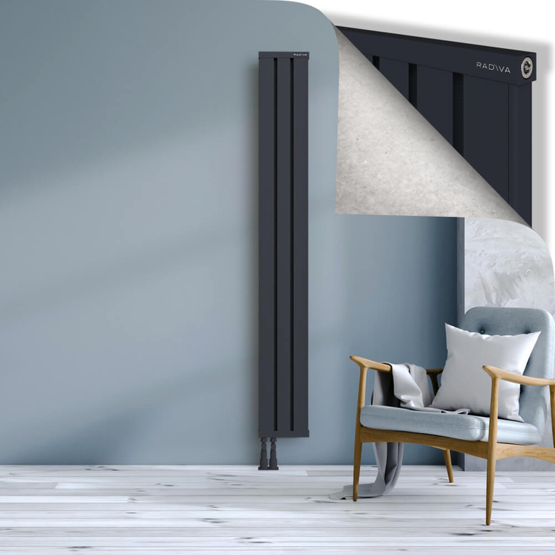 OBI Dekoratif Alüminyum Radyatör 1900x244 Koyu Antrasit