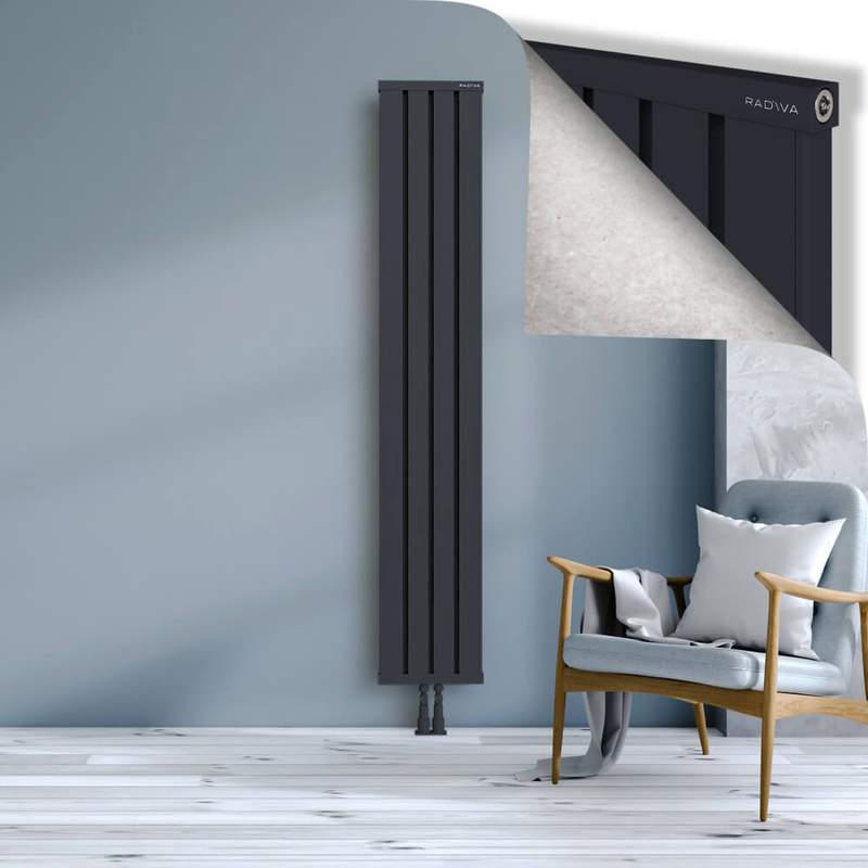 OBI Dekoratif Alüminyum Radyatör 1900x324 Koyu Antrasit