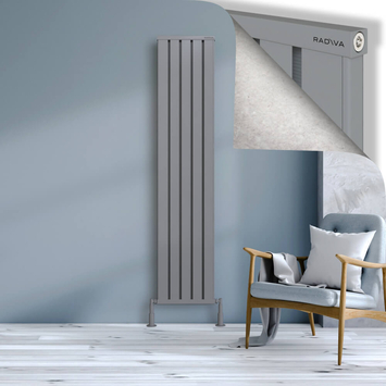 Radiva - Obi Dekoratif Alüminyum Radyatör 1900x404 Gri