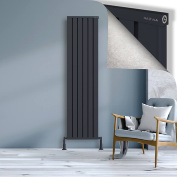 Radiva - Obi Dekoratif Alüminyum Radyatör 1900x484 Koyu Antrasit