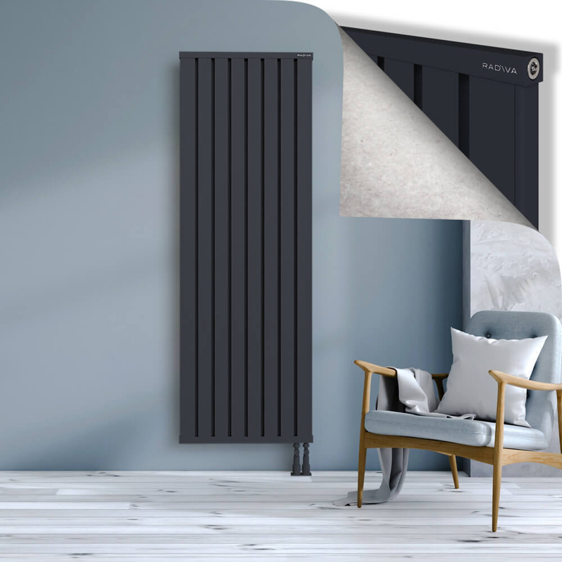 OBI Dekoratif Alüminyum Radyatör 1900x644 Koyu Antrasit