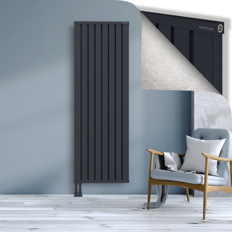 OBI Dekoratif Alüminyum Radyatör 1900x644 Koyu Antrasit