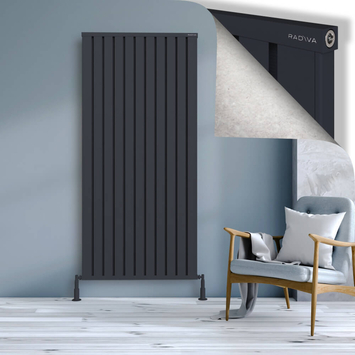 Radiva - Obi Dekoratif Alüminyum Radyatör 1900x884 Koyu Antrasit