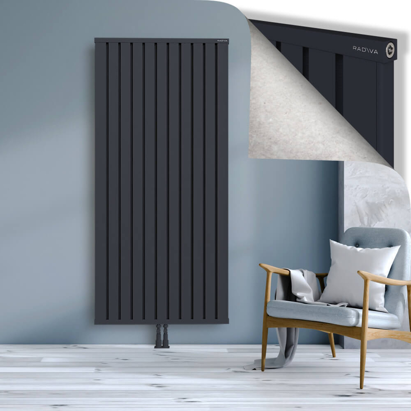 OBI Dekoratif Alüminyum Radyatör 1900x884 Koyu Antrasit