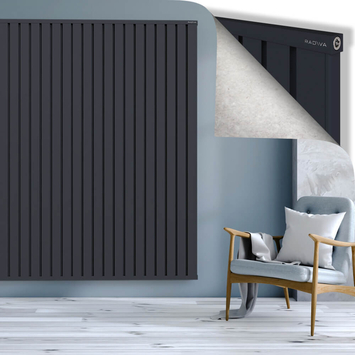 OBI Dekoratif Alüminyum Radyatör 2000x2644 Koyu Antrasit - Thumbnail