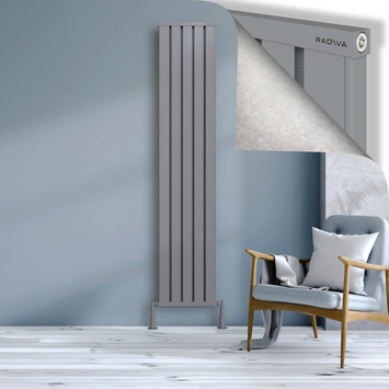 Radiva - Obi Dekoratif Alüminyum Radyatör 2000x404 Gri