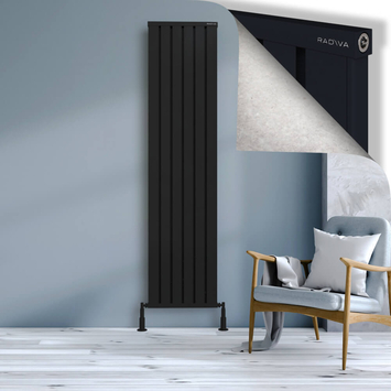 Radiva - Obi Dekoratif Alüminyum Radyatör 2000x484 Siyah
