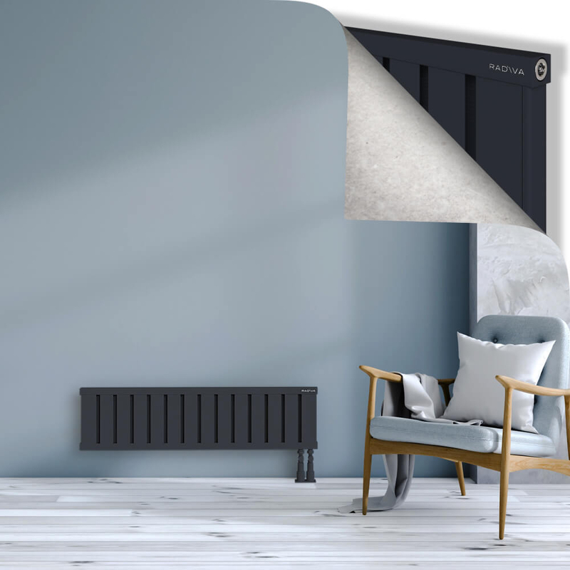 OBI Dekoratif Alüminyum Radyatör 300x1124 Koyu Antrasit