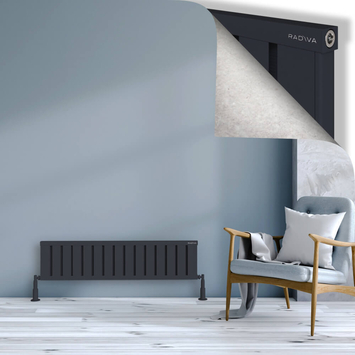 Radiva - Obi Dekoratif Alüminyum Radyatör 300x1204 Koyu Antrasit