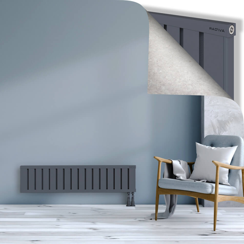 OBI Dekoratif Alüminyum Radyatör 300x1284 Antrasit