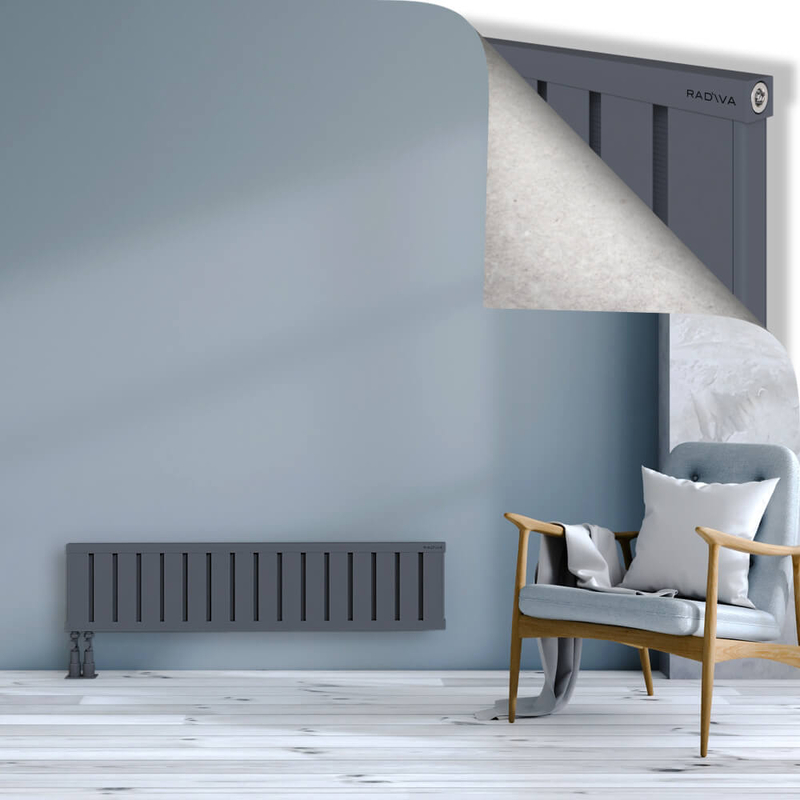 OBI Dekoratif Alüminyum Radyatör 300x1284 Antrasit