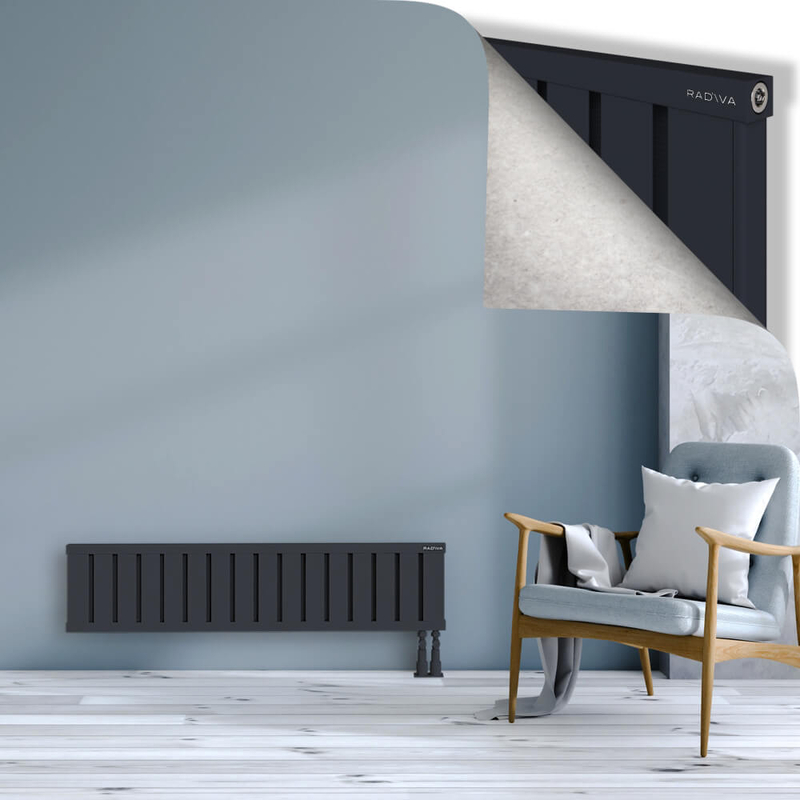 OBI Dekoratif Alüminyum Radyatör 300x1284 Koyu Antrasit