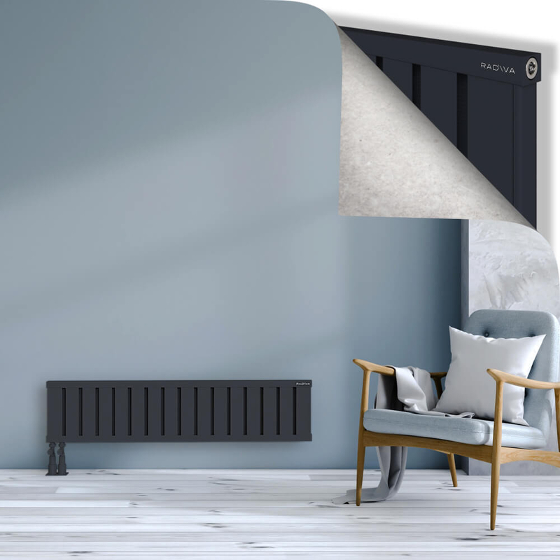 OBI Dekoratif Alüminyum Radyatör 300x1284 Koyu Antrasit