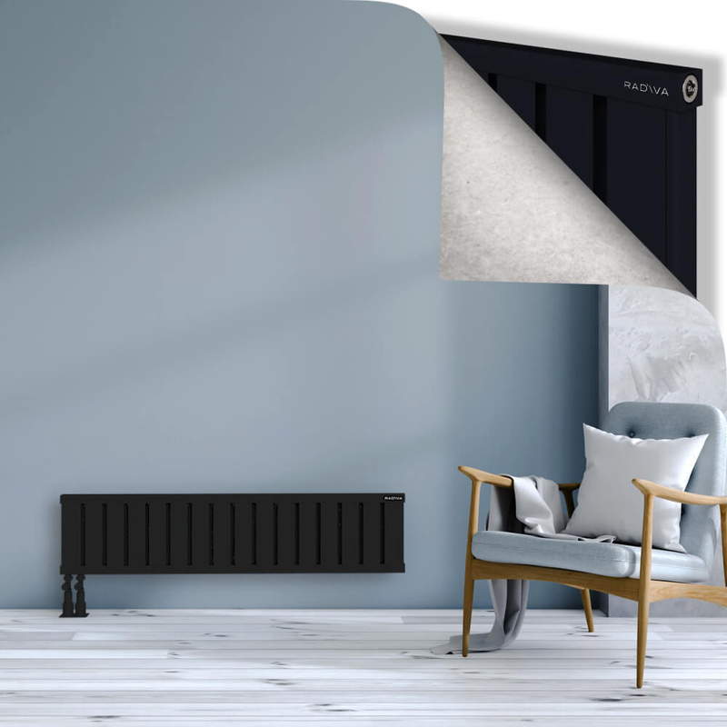 OBI Dekoratif Alüminyum Radyatör 300x1284 Siyah