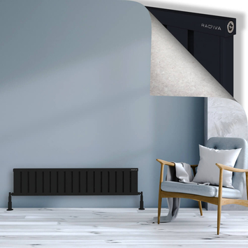 Radiva - Obi Dekoratif Alüminyum Radyatör 300x1364 Siyah