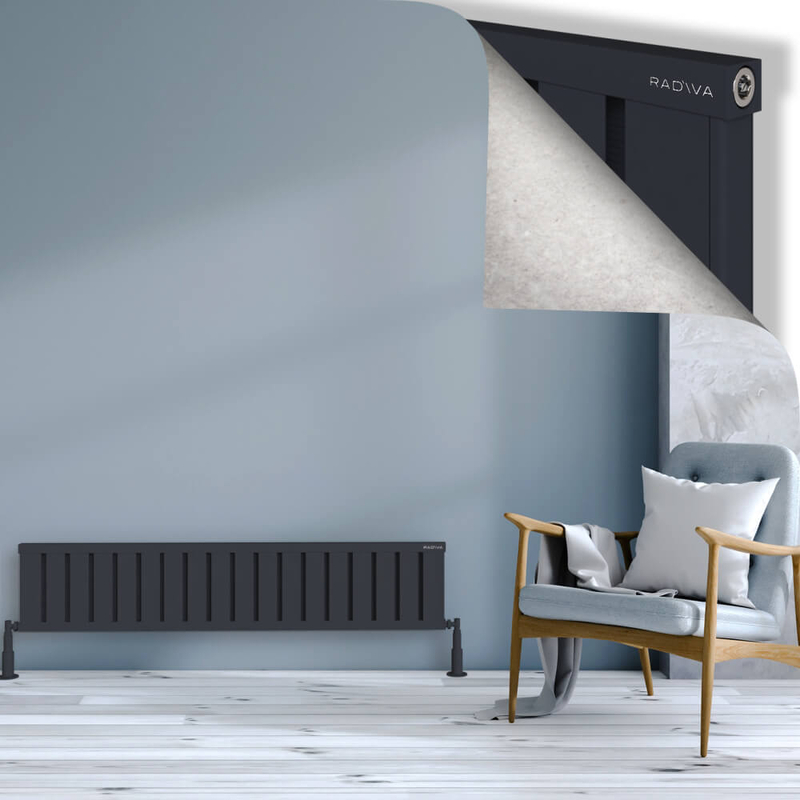 OBI Dekoratif Alüminyum Radyatör 300x1444 Koyu Antrasit