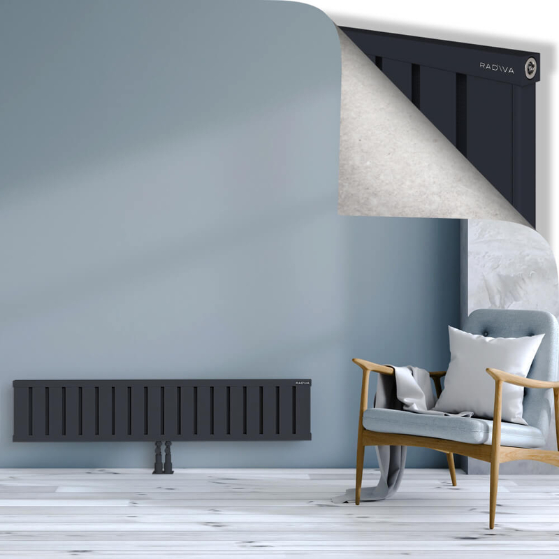 OBI Dekoratif Alüminyum Radyatör 300x1444 Koyu Antrasit
