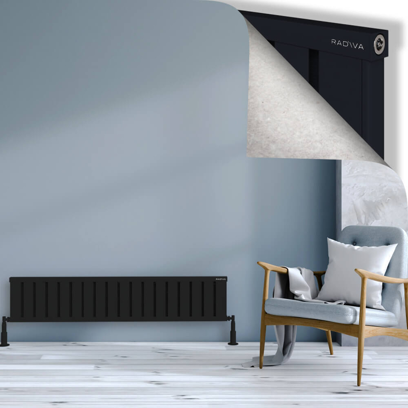 OBI Dekoratif Alüminyum Radyatör 300x1444 Siyah