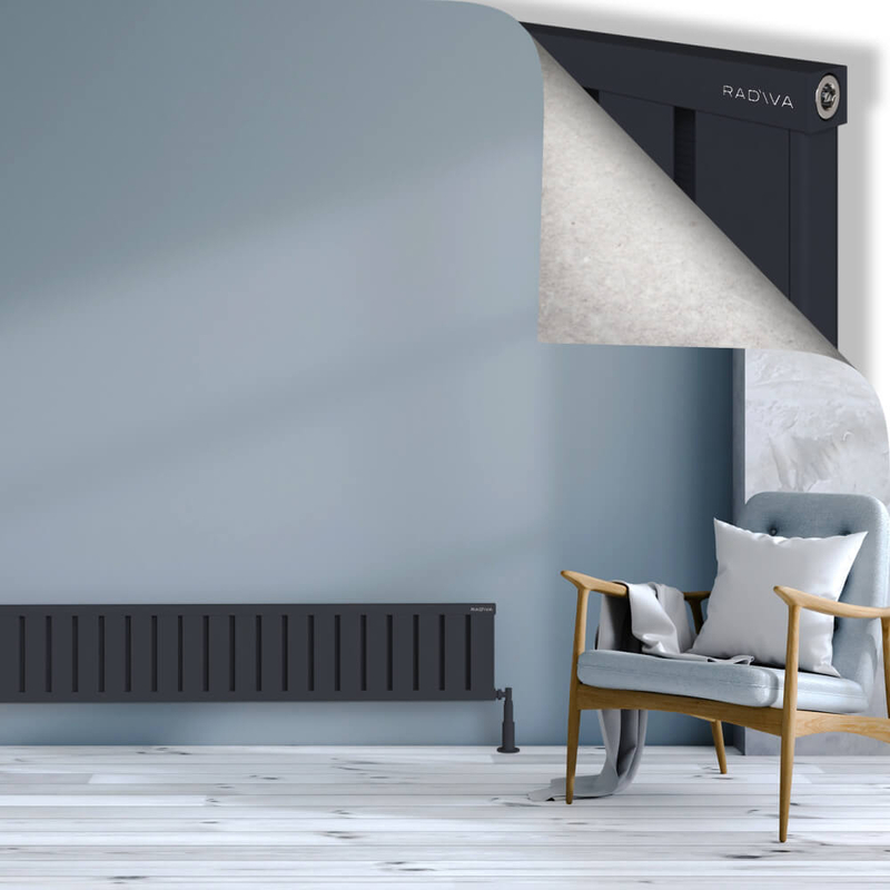 OBI Dekoratif Alüminyum Radyatör 300x1844 Koyu Antrasit