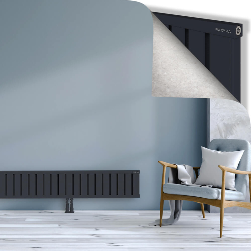 OBI Dekoratif Alüminyum Radyatör 300x1844 Koyu Antrasit