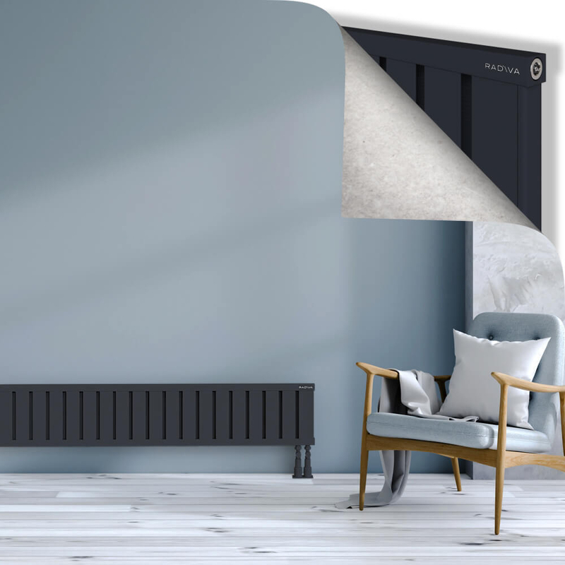 OBI Dekoratif Alüminyum Radyatör 300x1844 Koyu Antrasit