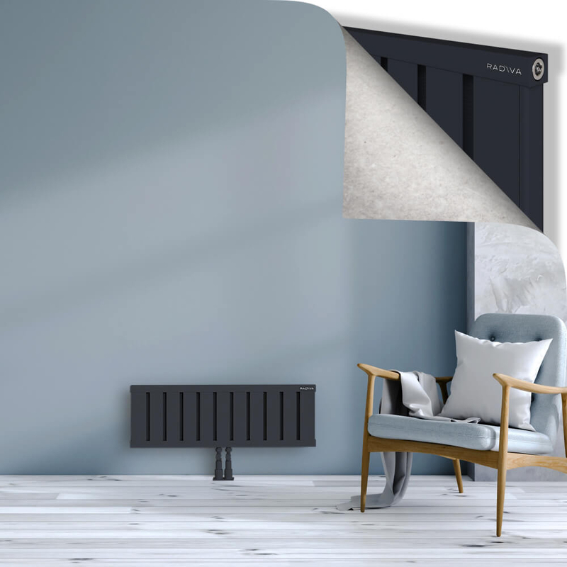 OBI Dekoratif Alüminyum Radyatör 300x884 Koyu Antrasit