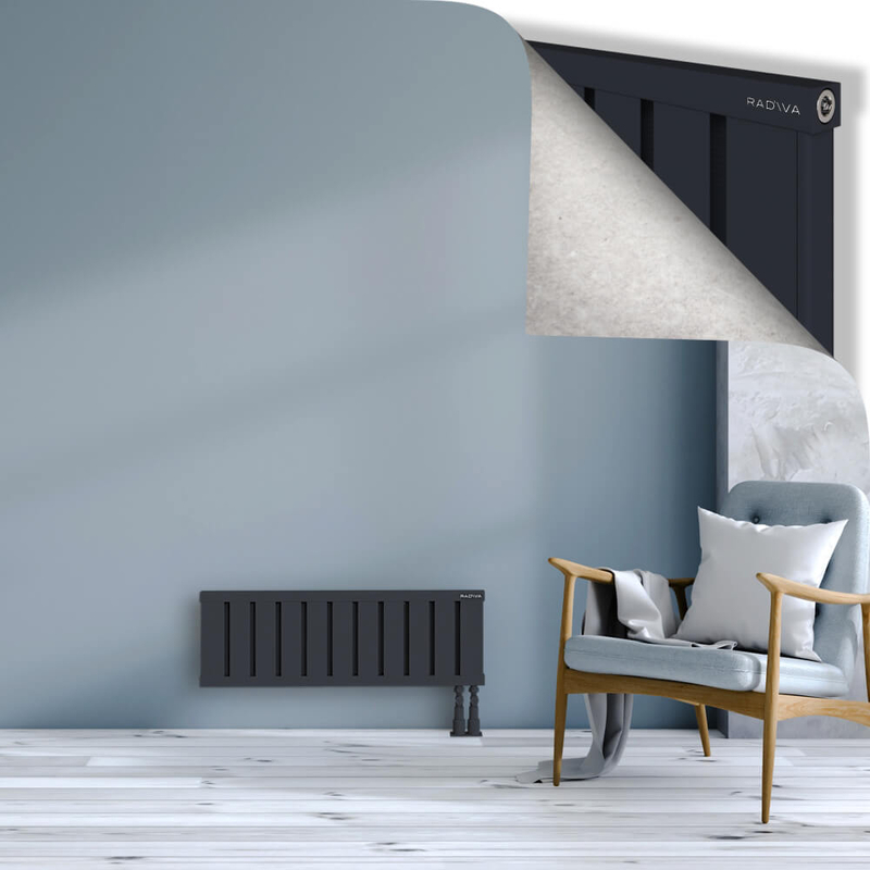 OBI Dekoratif Alüminyum Radyatör 300x884 Koyu Antrasit