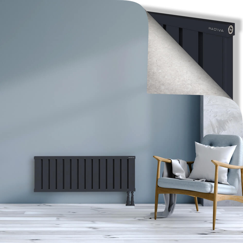 OBI Dekoratif Alüminyum Radyatör 400x1124 Koyu Antrasit
