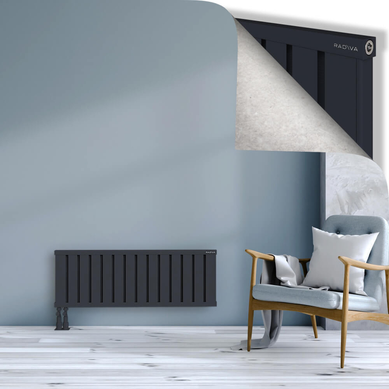 OBI Dekoratif Alüminyum Radyatör 400x1124 Koyu Antrasit