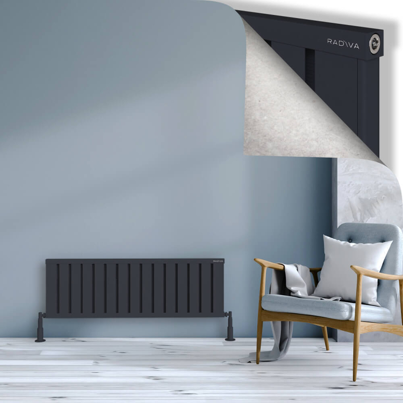 OBI Dekoratif Alüminyum Radyatör 400x1204 Koyu Antrasit
