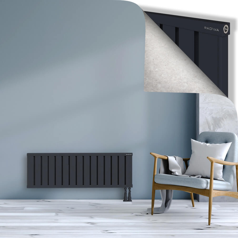 OBI Dekoratif Alüminyum Radyatör 400x1204 Koyu Antrasit