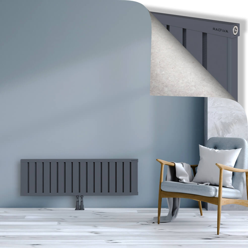 OBI Dekoratif Alüminyum Radyatör 400x1284 Antrasit